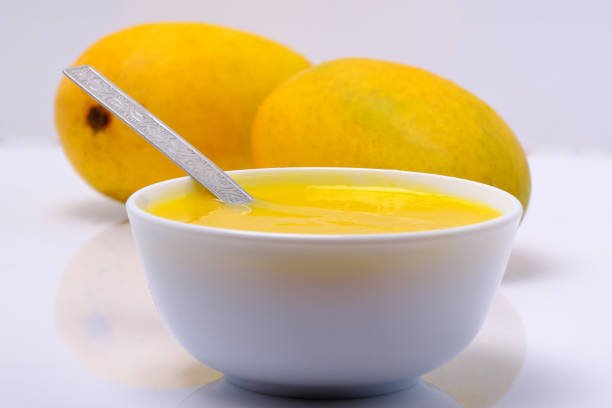 mango juice or shake in bowl